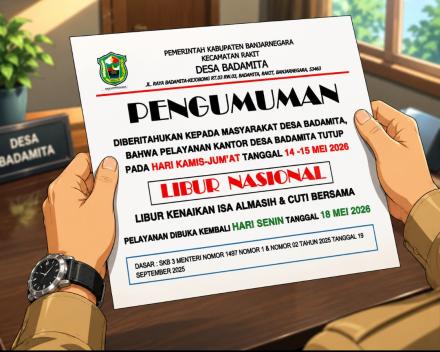 PENGUMUMAN LIBUR KENAIKAN ISA AL MASIH